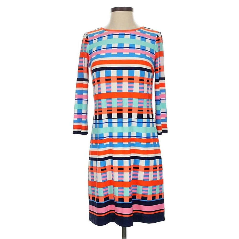 Eliza J Multi-Colored Geometric Print Shift Dress 18W NWT